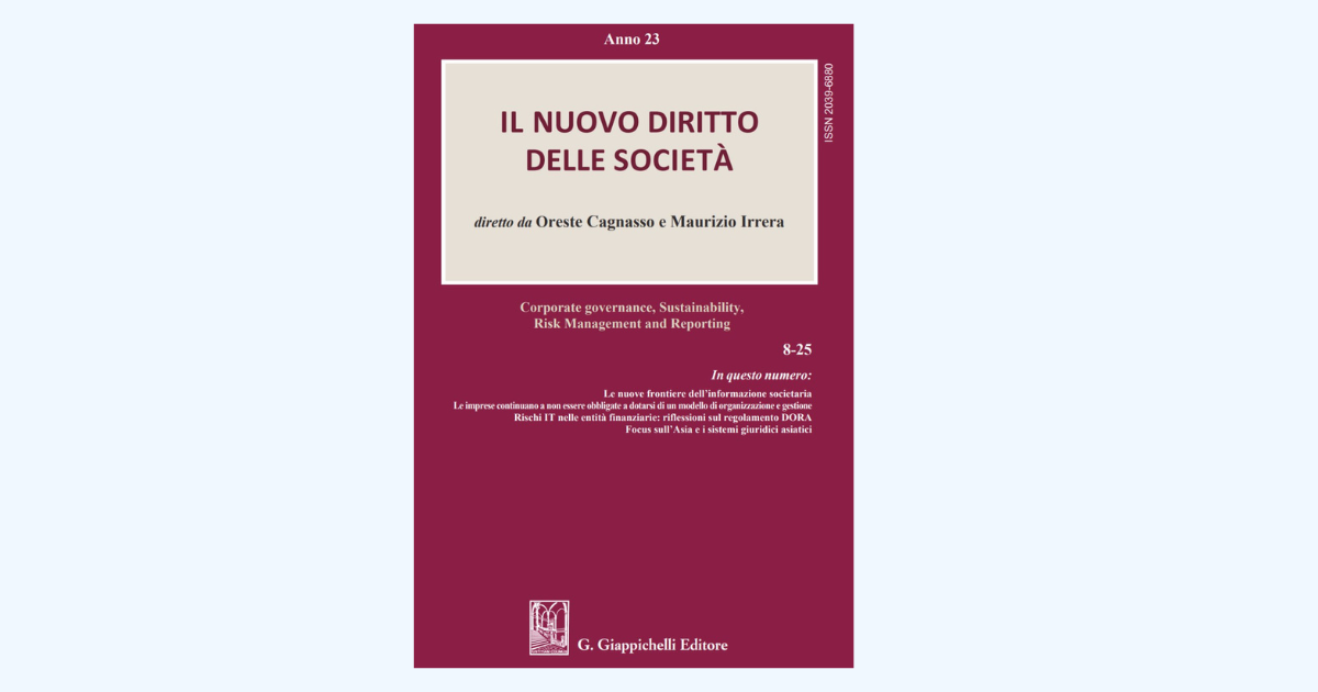 Honored to announce my article Cybercorruption in Corporate Governance as a Challenge to Economic Security published in Il Nuovo Diritto delle Società (Class A Journal, Italy).